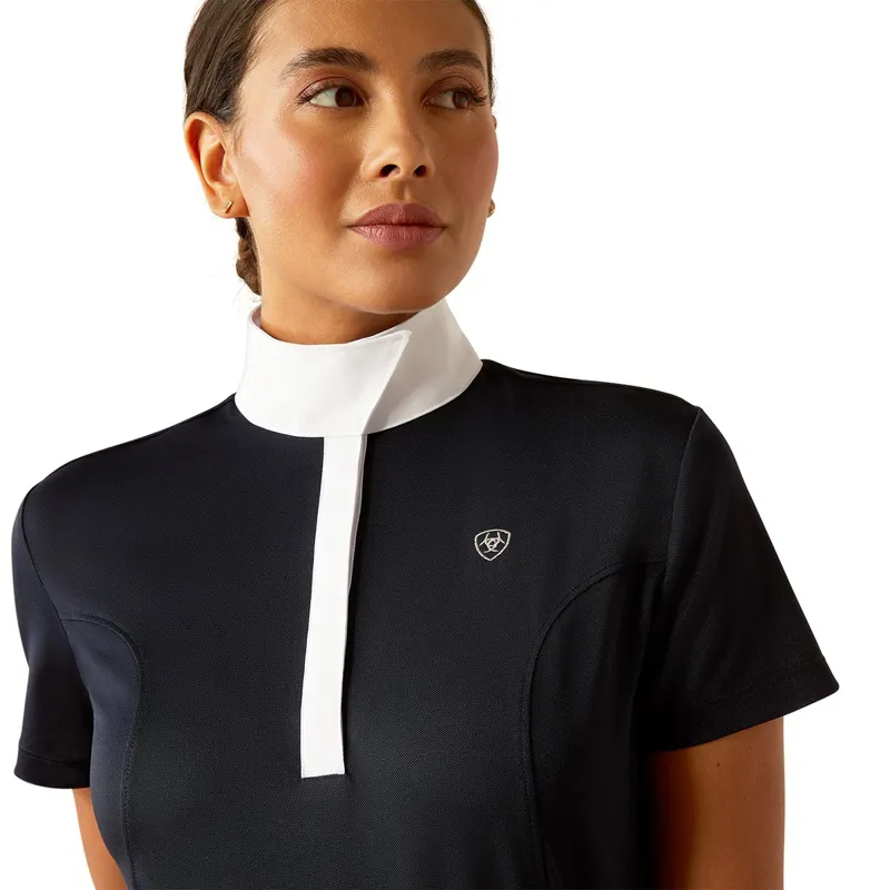 Ariat Aptos Short Sleeve Womens Show Shirt - Show Navy-2
