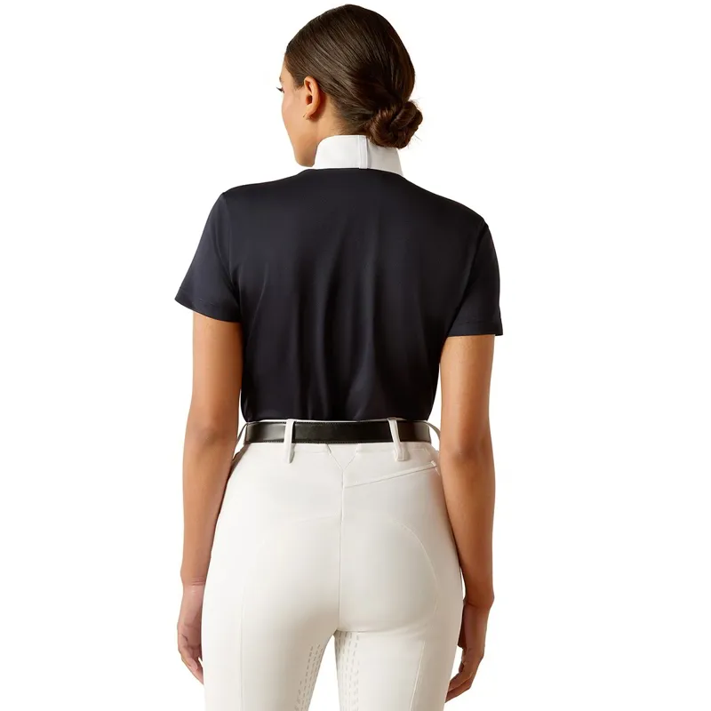 Ariat Aptos Short Sleeve Womens Show Shirt - Show Navy-1