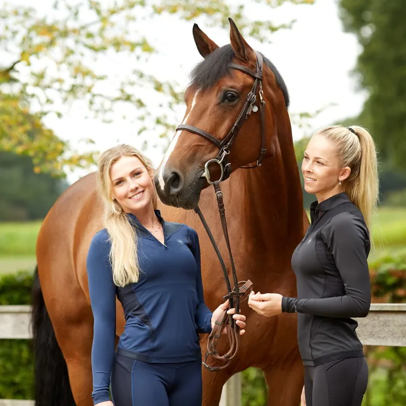 Ariat Ascent 1/4 Zip Women's Base Layer - Navy-5