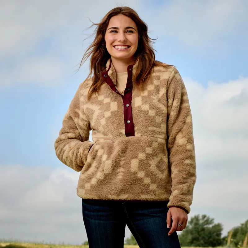 Ariat Berber Snap Front Women's Sweatshirt - Lone Ridge Print-1