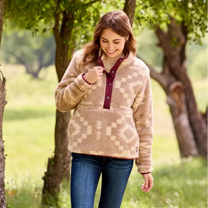 Ariat Berber Snap Front Women's Sweatshirt - Lone Ridge Print-6