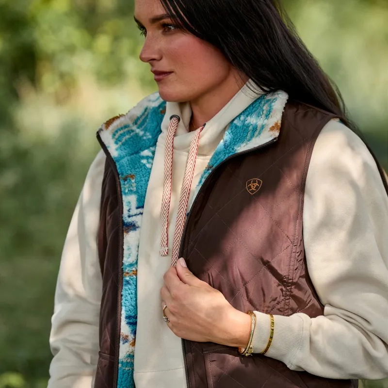 Ariat Dilon 2.0 Womens Reversible Insulated Vest - Mole-1