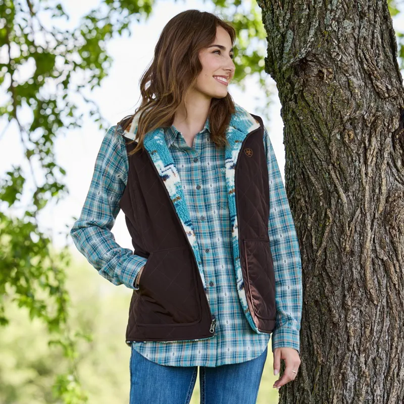 Ariat Dilon 2.0 Womens Reversible Insulated Vest - Mole