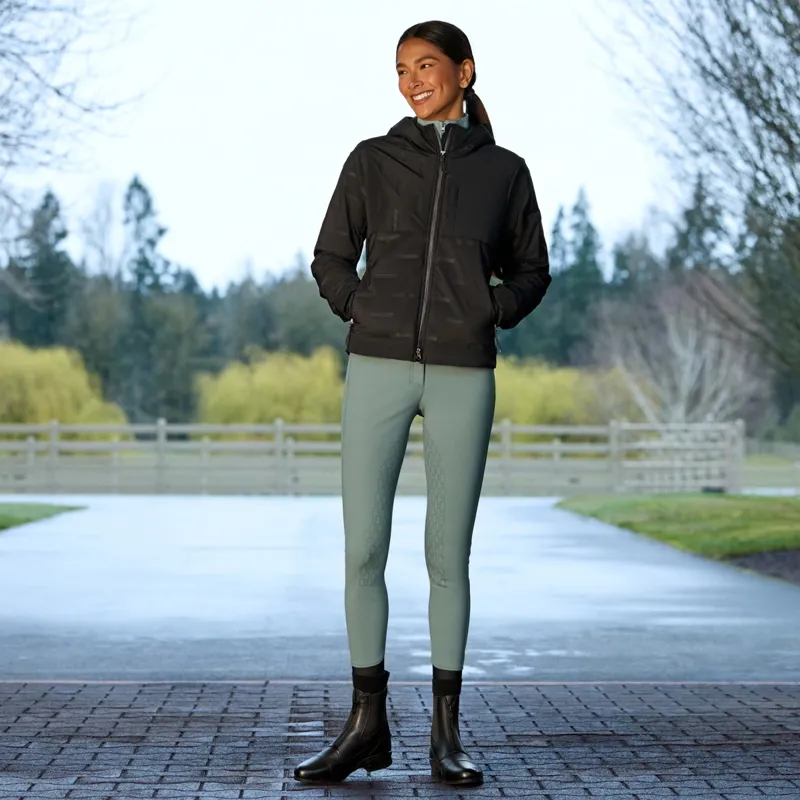 Ariat Tri Factor Vivacity Heat Half Grip Women's Breeches - Steel Sage-4