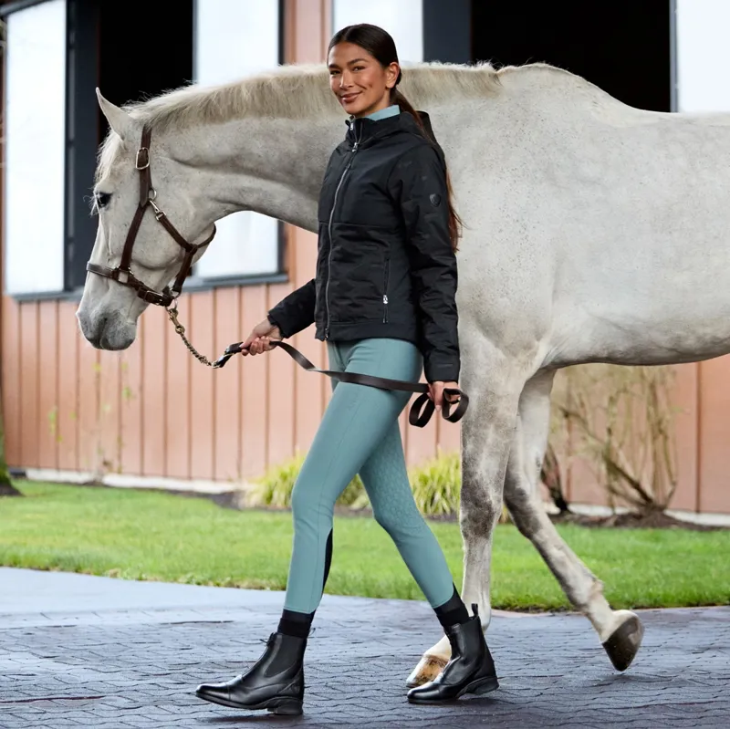 Ariat Tri Factor Vivacity Heat Half Grip Women's Breeches - Steel Sage-1