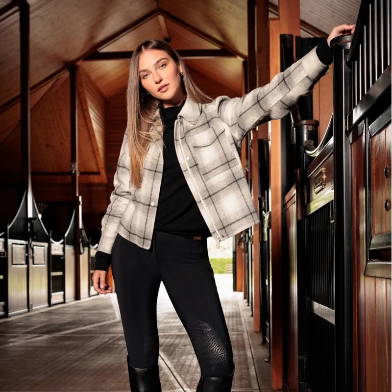Ariat Warrington Women's Wool-Blend Jacket - Grey Plaid-1