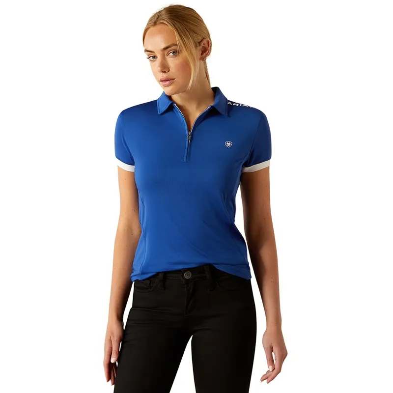 Ariat Bandera 1/4 Zip Women's Polo Shirt - Sodalite Blue