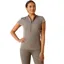 Ariat Breathe 1/2 Zip Womens Short Sleeve Base Layer - Plum Grey