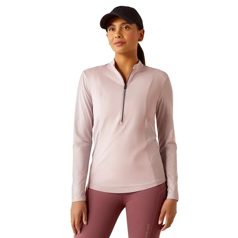 Ariat Breathe Quarter Zip Women's Base Layer - Sea Fog