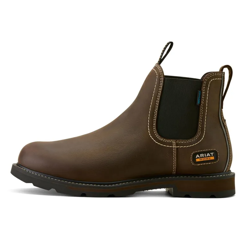 Ariat Groundbreaker Waterproof Soft Toe Men's Work Boots - Dark Brown-1
