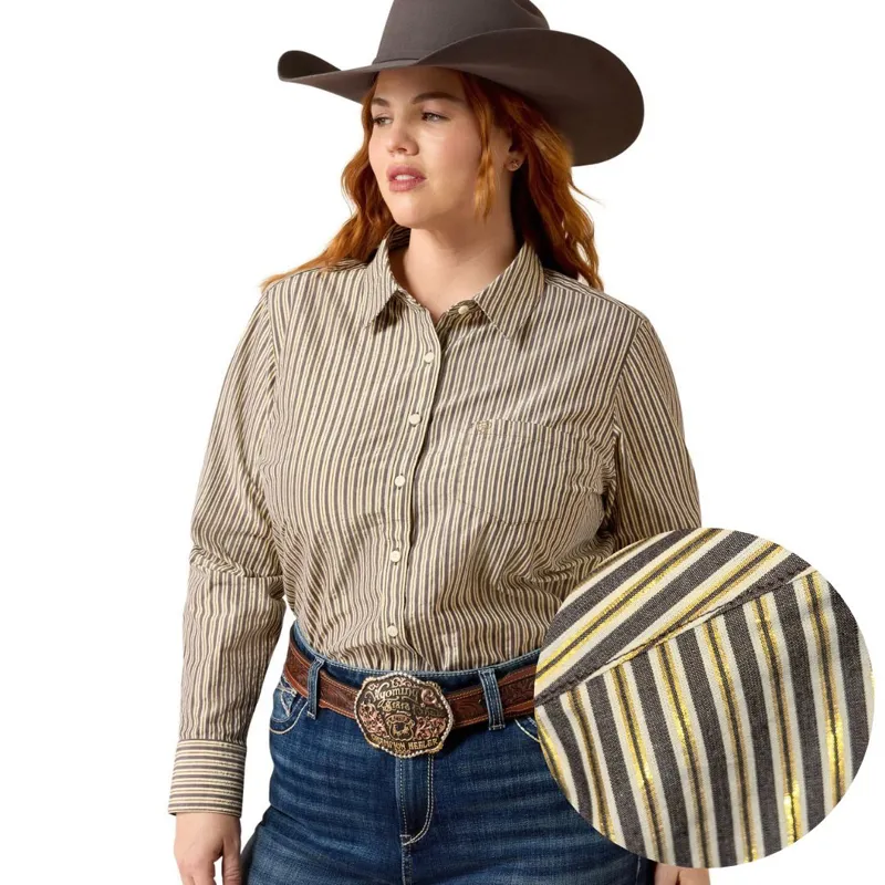 Ariat Kirby Stretch Women's Shirt - Chocolate Plum Stripe