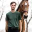 Ariat Vertical Logo Men's Tee - Monstera