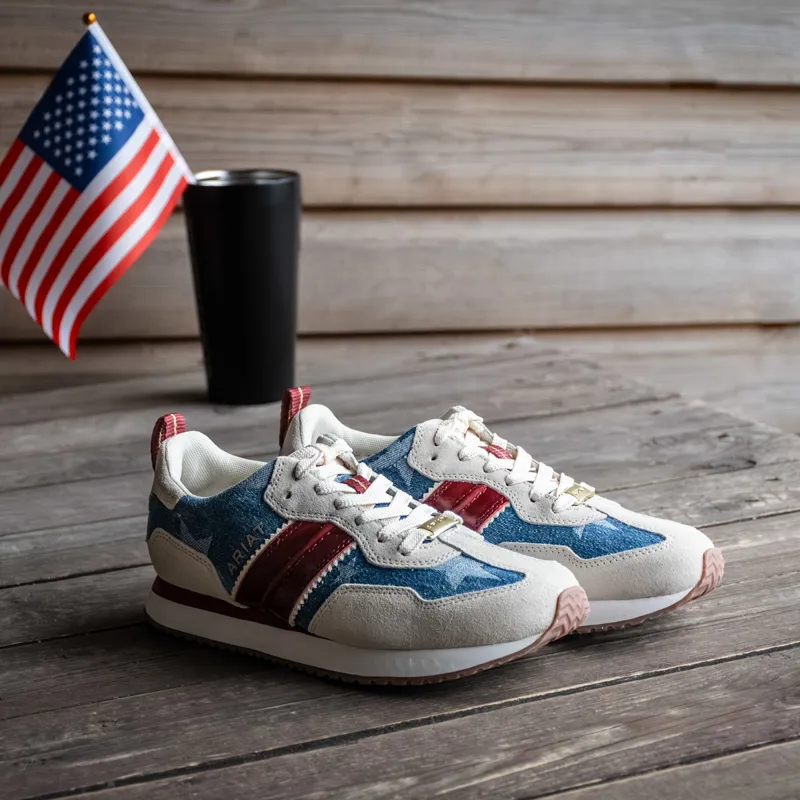 Ariat Ranch Runner Womens Sneakers - Patriotic-11