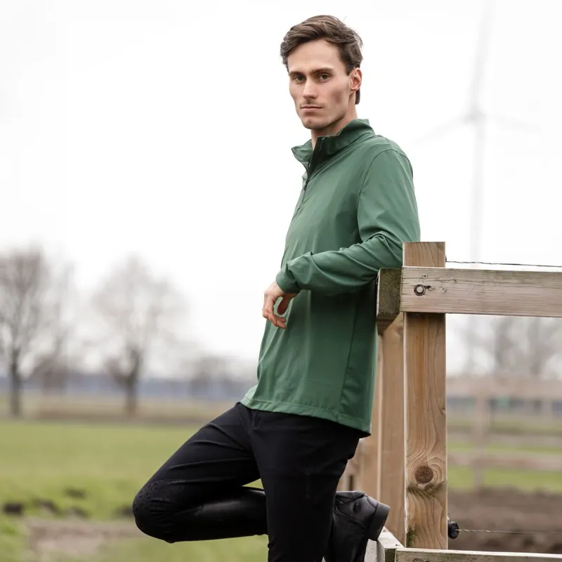 Ariat SolVeil Mens Quarter Zip Baselayer - Monstera-6