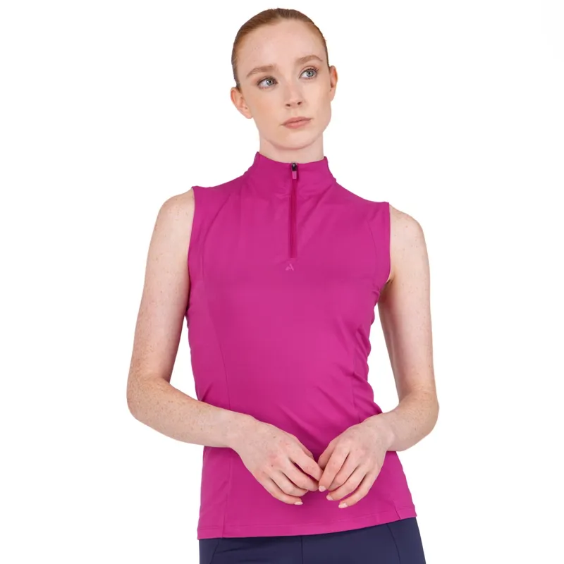 Aubrion React Women's Sleeveless Base Layer - Fuchsia