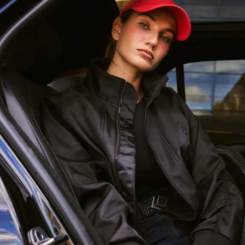 Aztec Diamond Bomber Jacket - Black-1