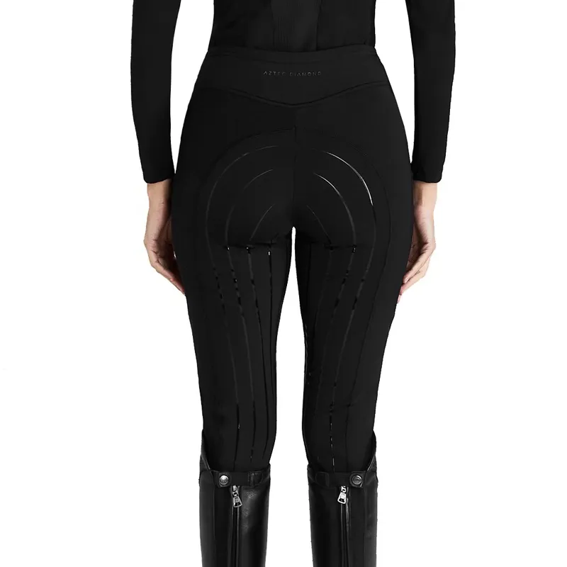 Aztec Diamond Define Full Grip Women's Riding Leggings - Black-2