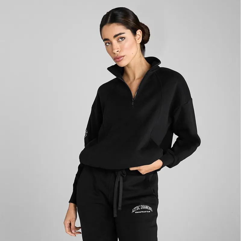 Aztec Diamond EQ Club Womens Half Zip Sweater - Black-1