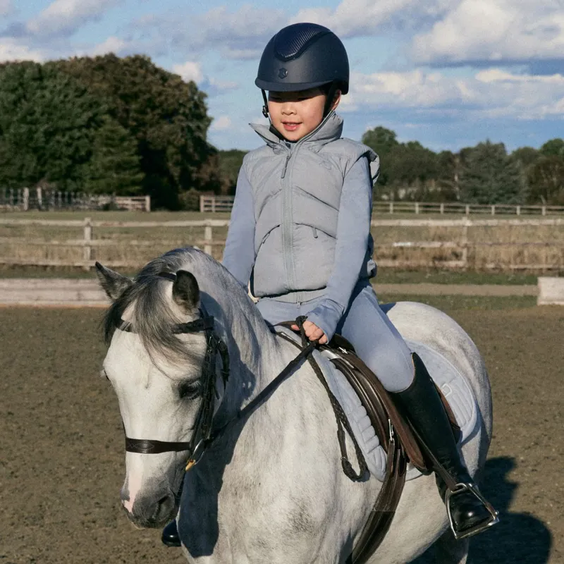 Aztec Diamond Young Rider Mid Layer Junior Vest - Ash Blue-7