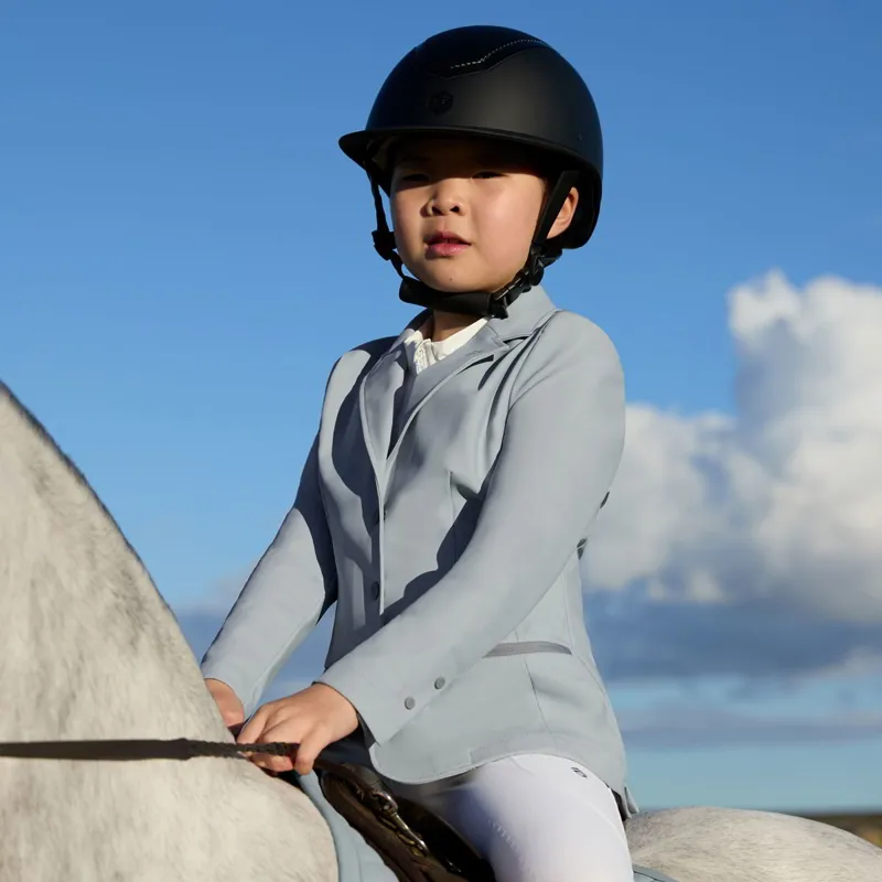 Aztec Diamond Young Rider Show Jacket - Ash Blue-1