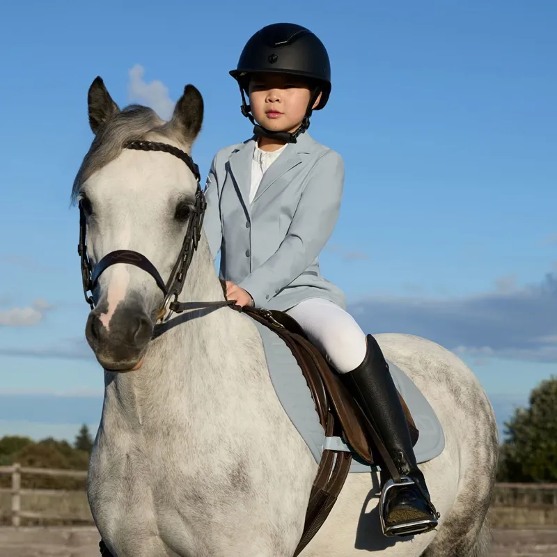 Aztec Diamond Young Rider Show Jacket - Ash Blue-8