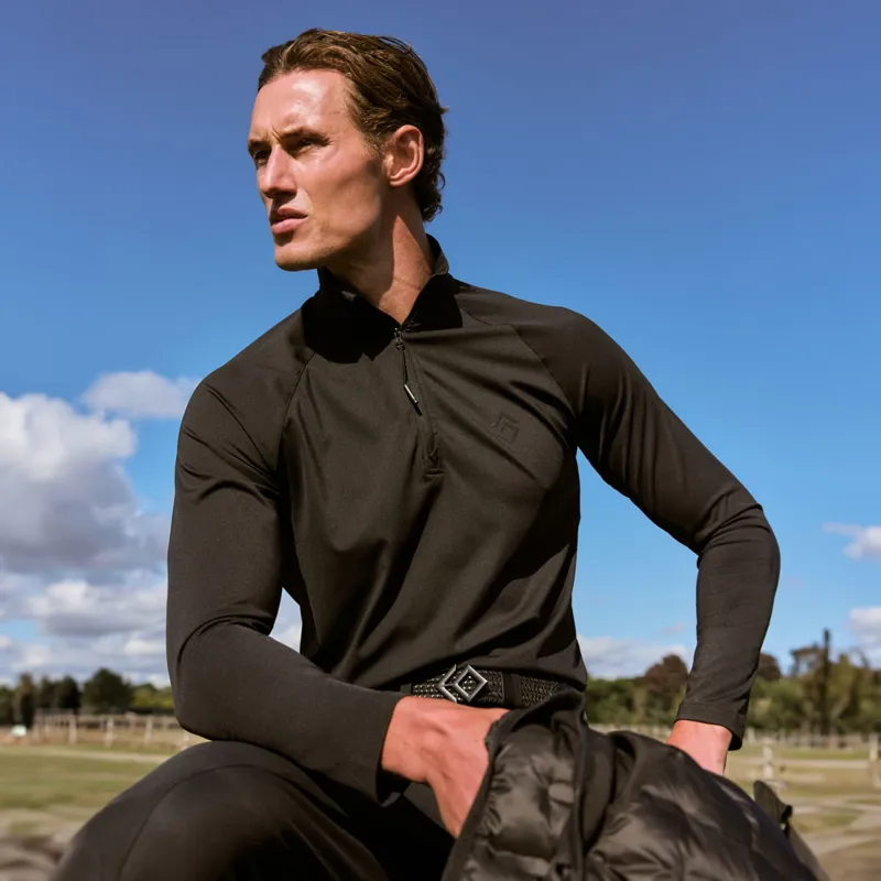 Aztec Diamond Core Men's 1/4 Zip Base Layer - Black