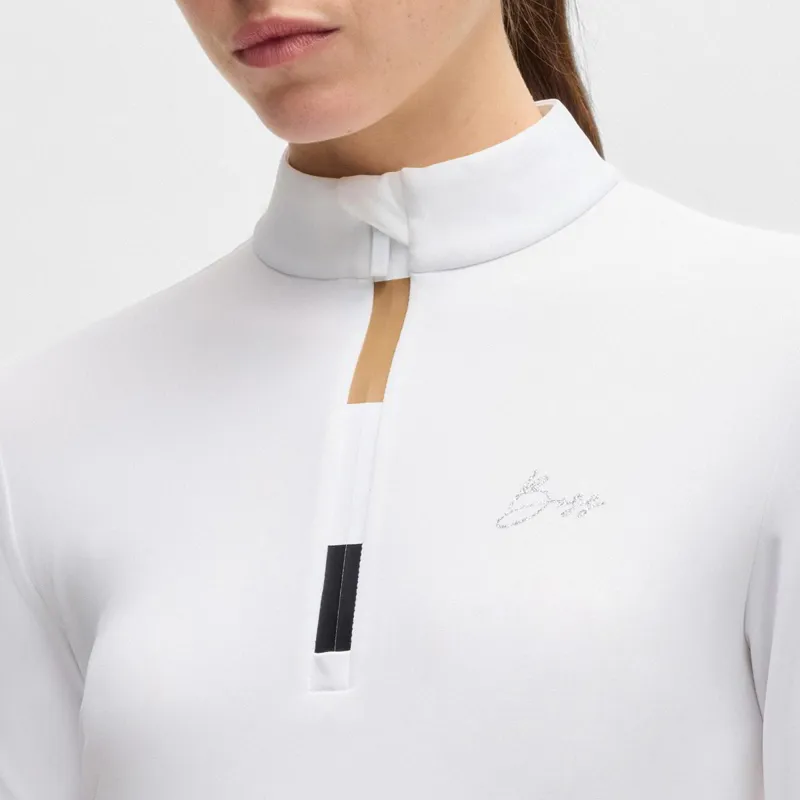 BOSS Equestrian Minou Womens Training Show Shirt - White-1