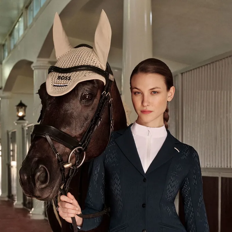 BOSS Equestrian Calgary Fly Bonnet - Pumice-2