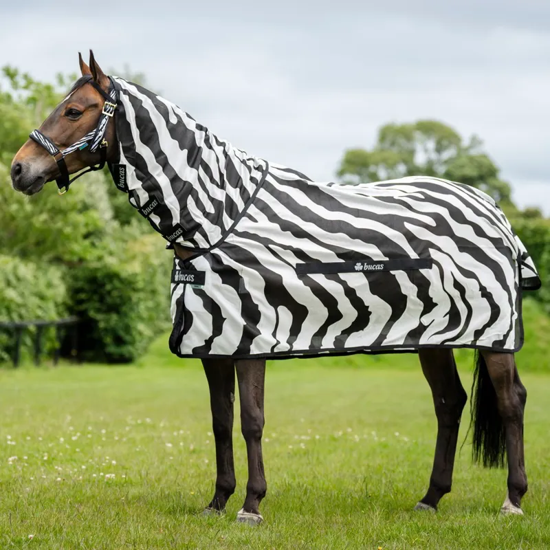 Bucas Buzz-Off Full Neck Fly Sheet - Zebra Print