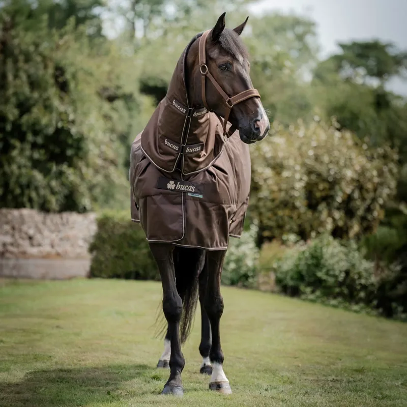 Bucas Irish 150g Detachable Neck Turnout Blanket - Espresso-2
