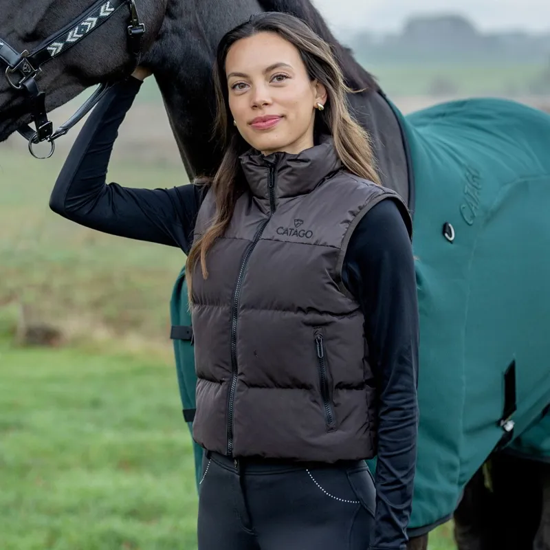 Catago Vally Womens Short Padded Riding Vest - After Dark