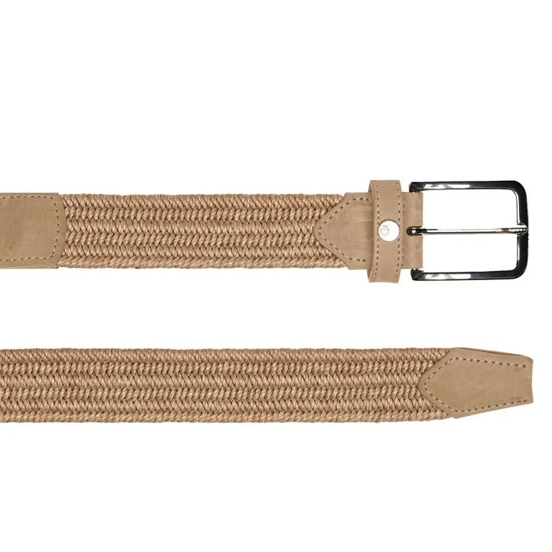 Cavalleria Toscana Embroidered Leather Women's Elastic Belt - Brush-2