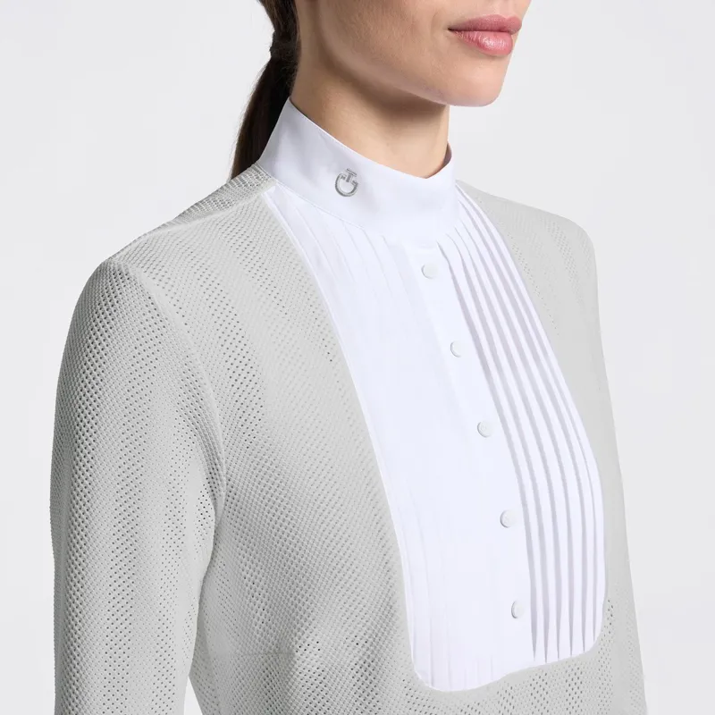 Cavalleria Toscana Jacquard Jersey Women's Show Shirt - Belgian Block-2