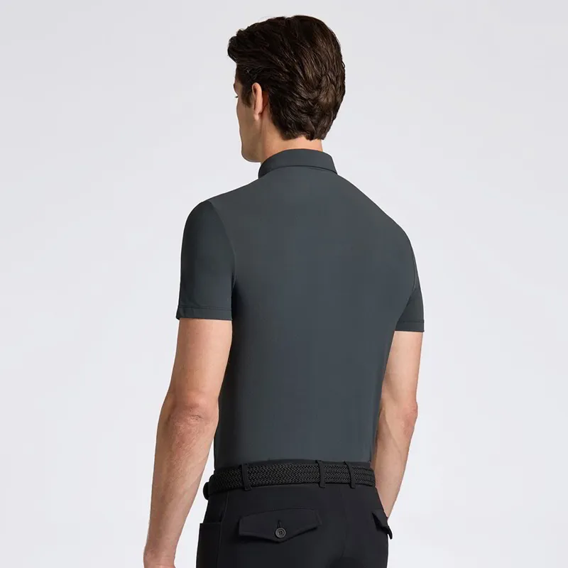 Cavalleria Toscana Technical Training Men's Polo Shirt - Anthracite-1