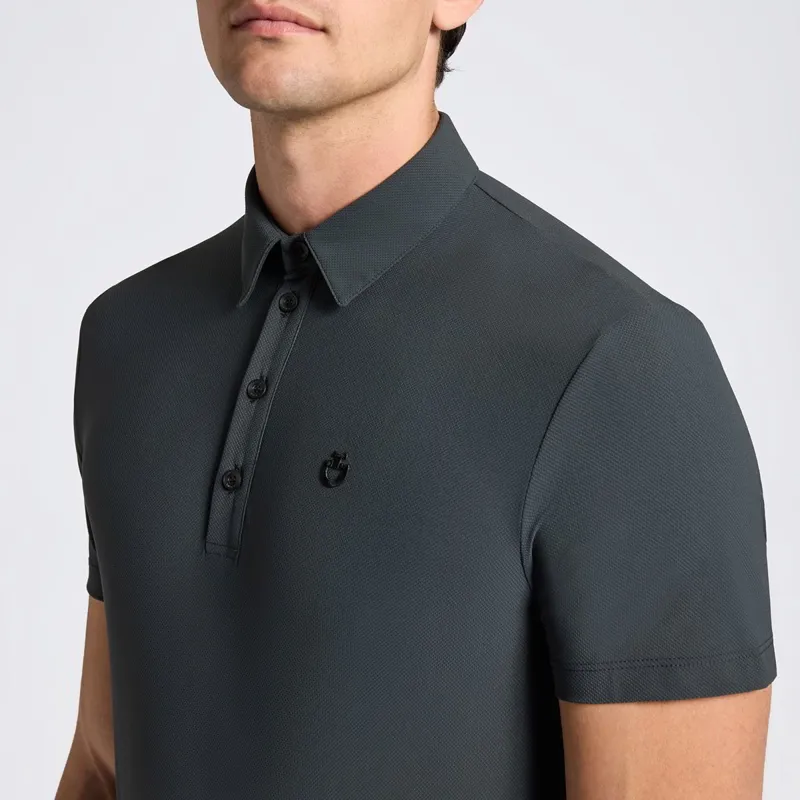 Cavalleria Toscana Technical Training Men's Polo Shirt - Anthracite-2