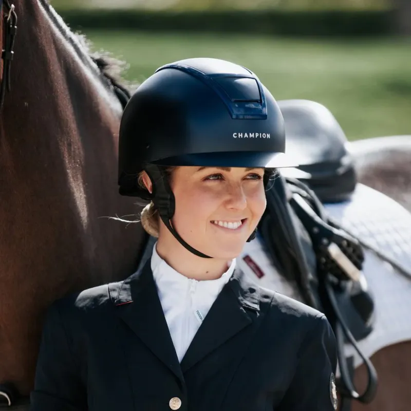 Champion Insight Peaked Riding Helmet - Matt Black-3