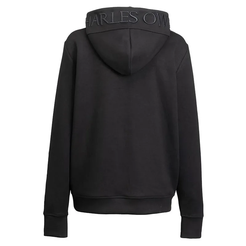 Charles Owen Quarter Zip Unisex Hoodie - Black-1