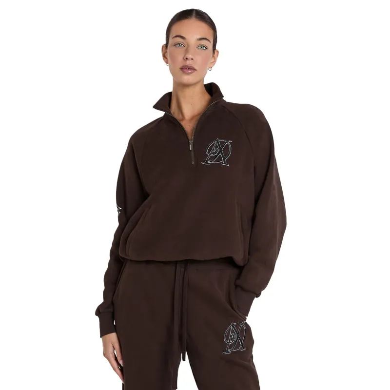 Aztec Diamond Sporting Goods Women's Half Zip Sweater - Cocoa Pre-Order