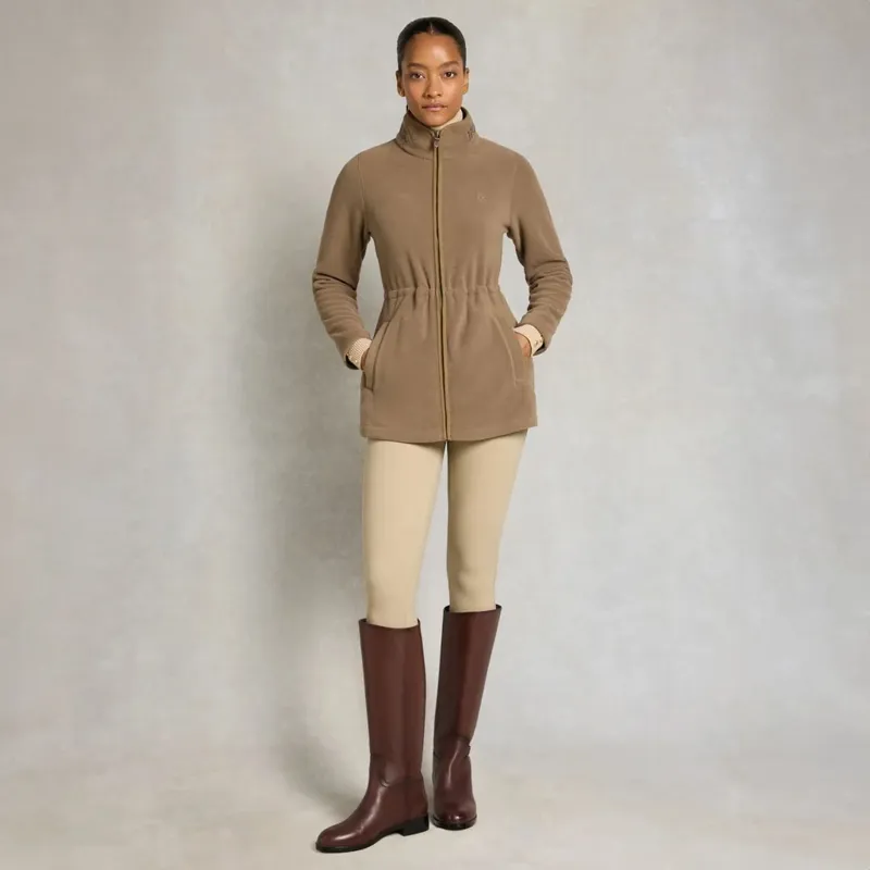 Holland Cooper Longline Country Fleece Women's Jacket - Mocha-1