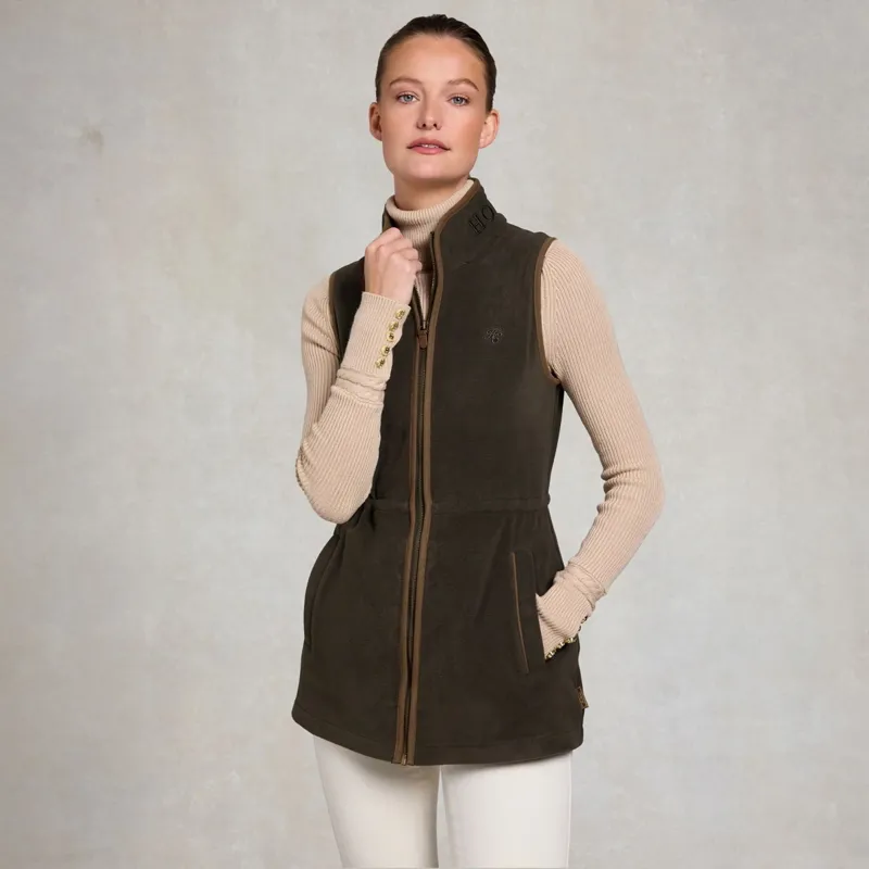 Holland Cooper Country Longline Fleece Women's Vest - Khaki