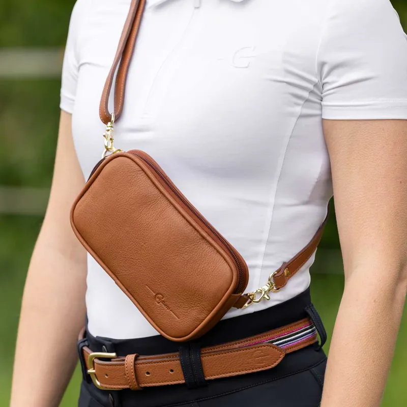 Covalliero Leather Belt Bag - Cognac