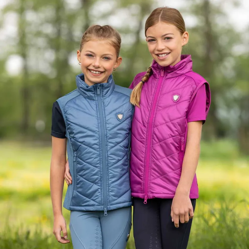 Covalliero Combi Junior Quilted Vest - Light Berry-1