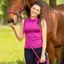 Covalliero Zip Women's Sleeveless Polo Shirt - Light Berry