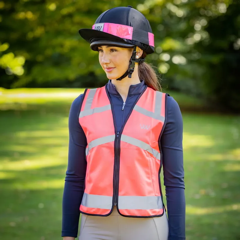 Woof Wear Hi-Viz Adult Riding Vest - Pink