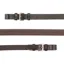 Dever Ascot Rubber Grip Reins with Buckles - Brown