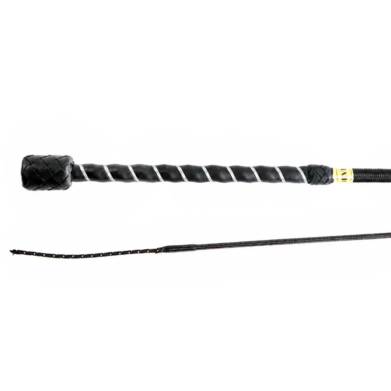Dever Rider 12 Dressage Whip - Black/Silver