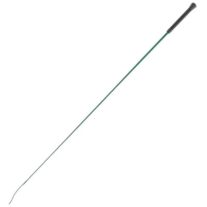 Dever Rider 01 Rubber Handle Dressage Whip - Dark Green-1