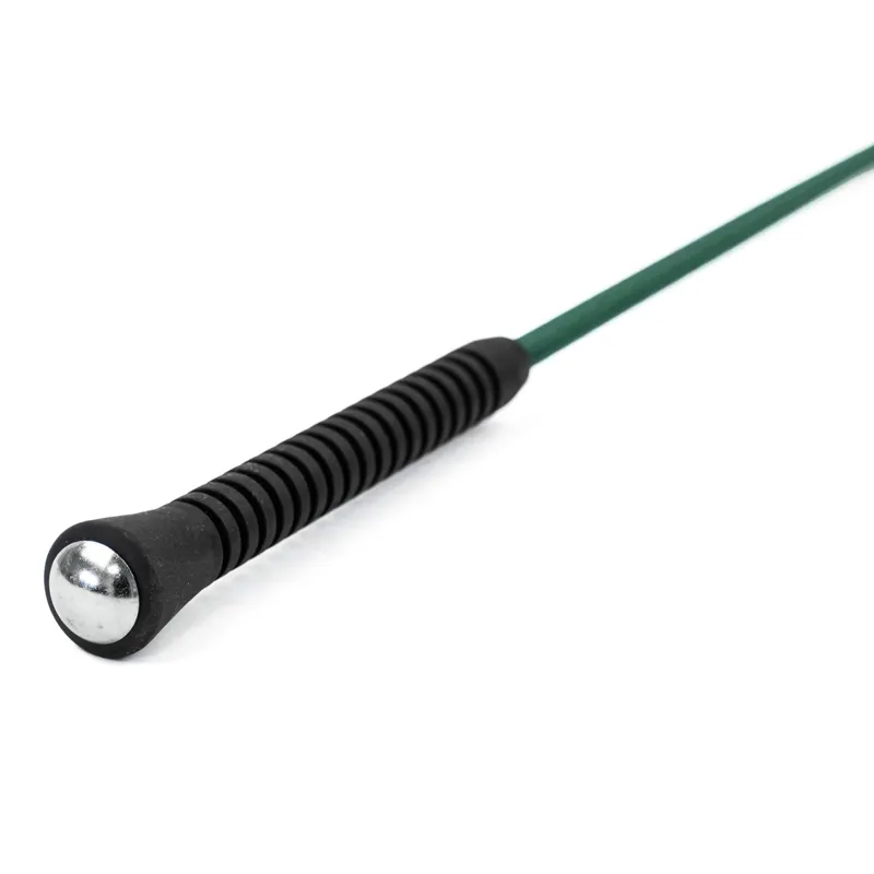 Dever Rider 01 Rubber Handle Dressage Whip - Dark Green-2