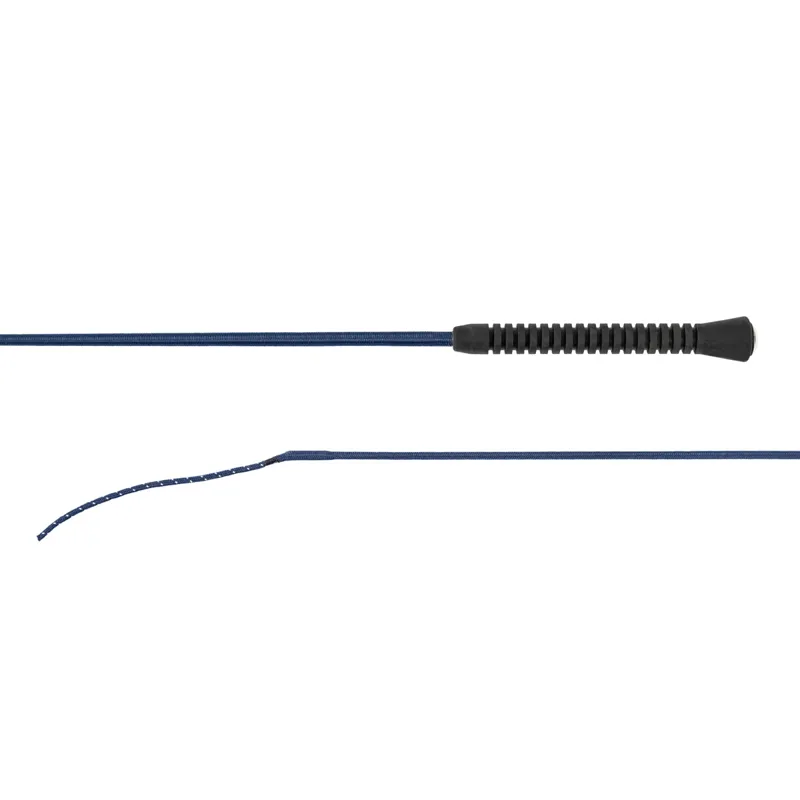 Dever Rider 01 Rubber Handle Dressage Whip - Navy
