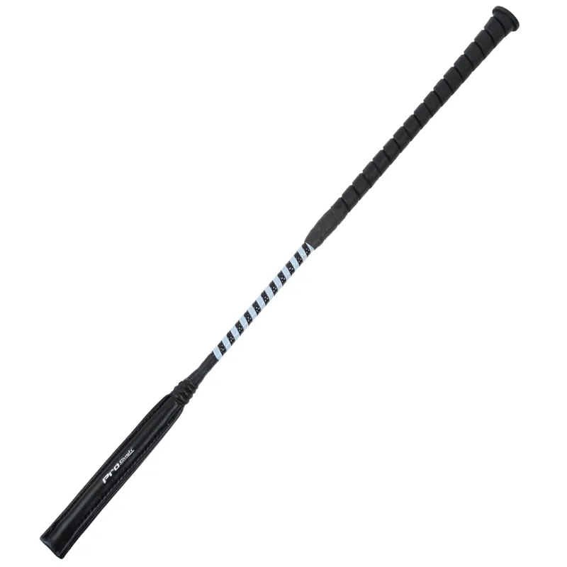 Dever Rider ProCush Flat Race Whip - Black/Light Blue
